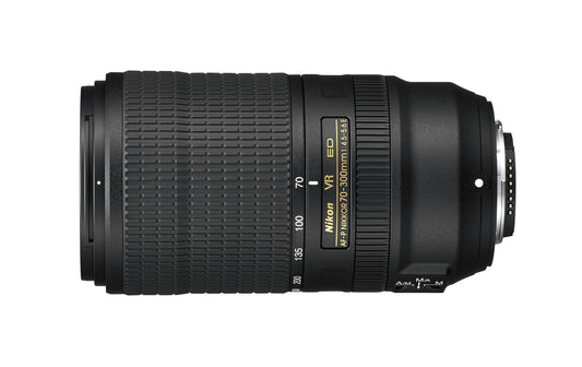 Nikon AF-P 70-300mm f/4.5-5.6E un VR teleobjektīvs DSLR, melns [Nitalkarte: -