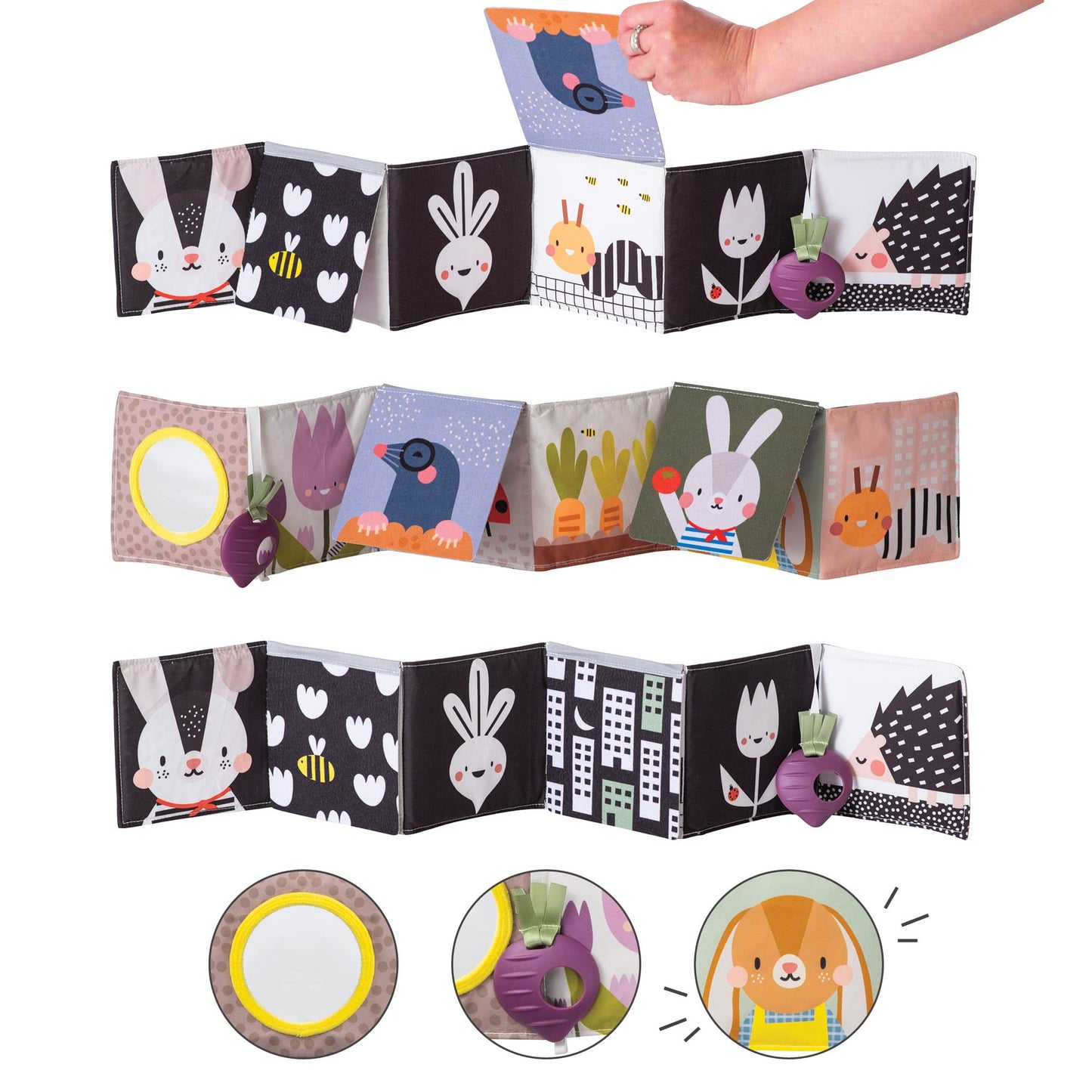Taf Toys 13065 slēpšanās grāmatiņa “Dārzs”