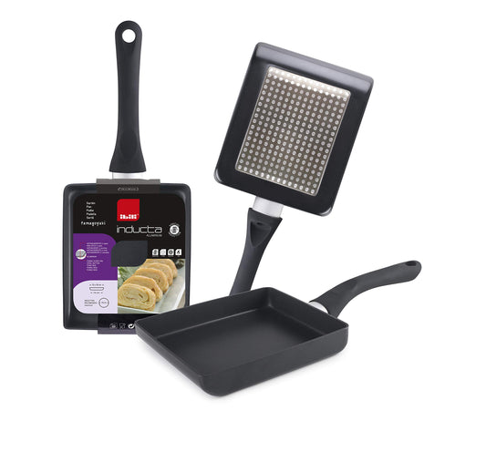 IBILI Tamagoyaki Panna Inducta - Black aluminum, 15x18 cm, ideal for making Japanese omelets.