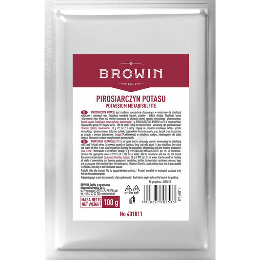 Sēra pulveris kālija disulfīts, sēra pulveris 100 g