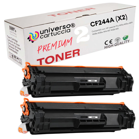 universālā kasetne - 44A CF244A komplekts 2 toneri, saderīgi ar HP MFP LaserJet Pro M14/M17/M15a/M15w/M16a/M16w/M28a/M28w/M29a/M29w/M31