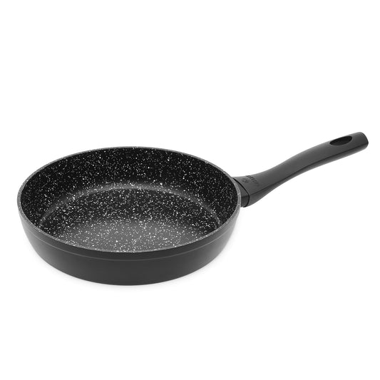 Gerlach Granitex panna - 20 cm melna keramikas cepamā panna, piemērota indukcijai un gāzes plītīm, marmora pārklājums.