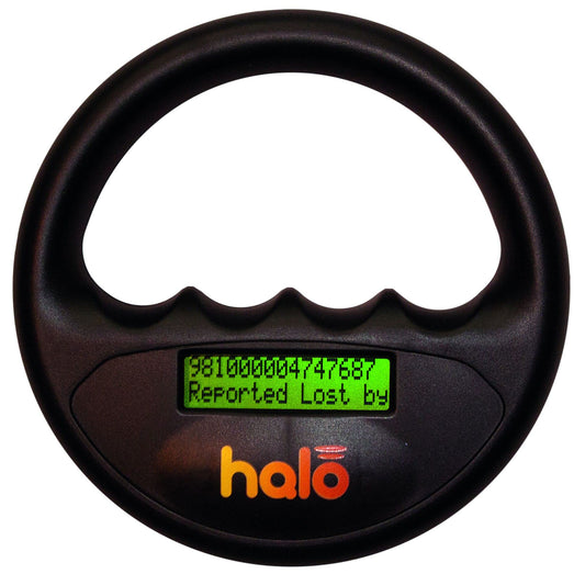 Mājdzīvnieku mikročipa skeneris Halo MID06, 135mm diametrs x 33mm, melns pārnēsāšanas etui