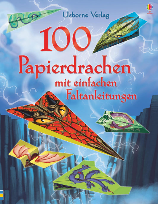 100 papīra pūķi ar vienkāršām locīšanas instrukcijām un izņemamām attēlu lapām