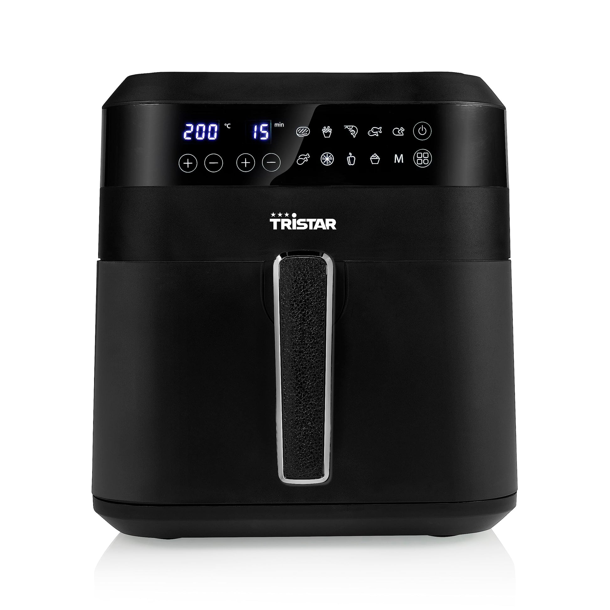 Tristar FR-6999 Digitālā karstā gaisa fritēšanas ierīce XXL – 6 L, 62,2% enerģijas ietaupījums, 10 programmas, melna.