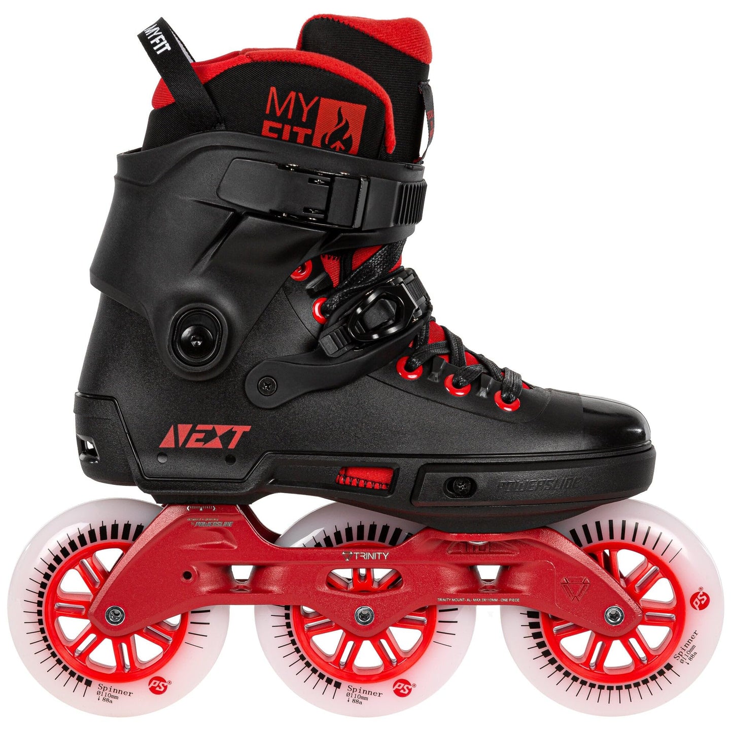 Powerslide inline skrituļslidas Next Black Red 110, urban un fitnesam, sievietēm un vīriešiem