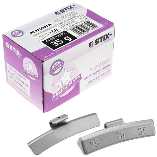 Balansēšanas svari diskiem Stix 35g Zink ZN/A, uzsitamie svari, 50 STK