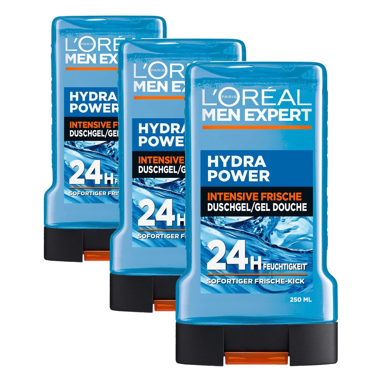 Dušas želeja un šampūns vīriešiem L'Oréal Men Expert XXL 5in1 Pure Carbon, 1 x 250 ml, ar ogli, ilgstoša svaiguma sajūta