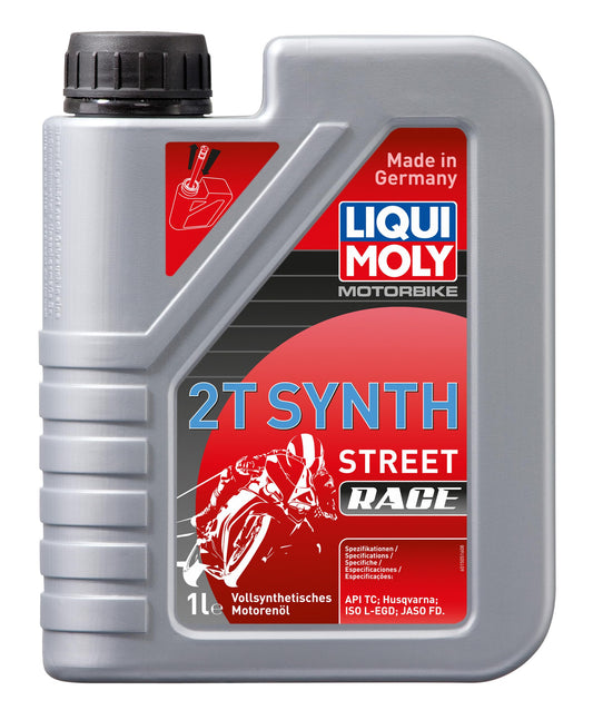LIQUI MOLY Motociklu 2T Sintētiskais Street Race | 1 L | Motociklu 2-taktu eļļa | Art.-Nr.: 1505