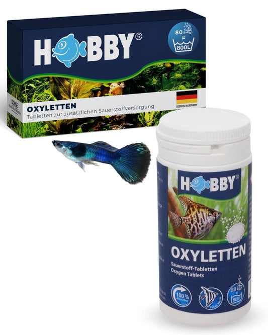 Skābekļa tabletes akvārijam HOBBY Oxyletten I 80 gab. - ūdens uzlabošanai, zivīm, filtrbaktērijām un augiem