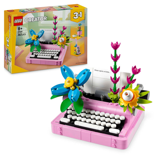 LEGO Creator 3in1 rakstāmmašīna - pārbūvējama par Keytar vai puķupodu, komplekts dāvanām bērniem no 8 gadiem 31169