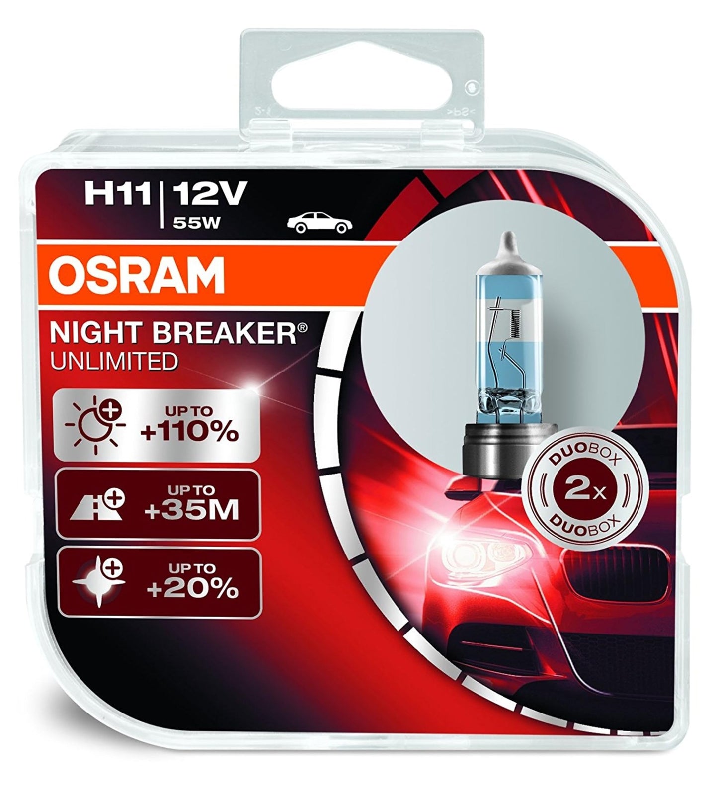 Osram NIGHT BREAKER UNLIMITED H11 Miglas lampa, 64211NBU-HCB, 12V, Duo Box