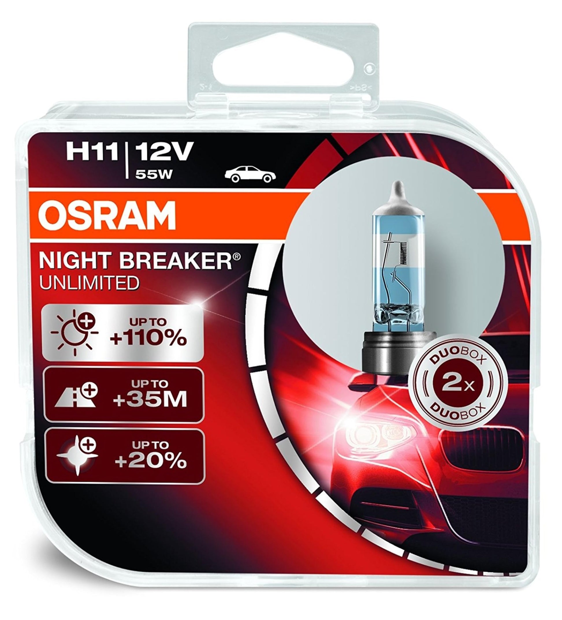 Osram NIGHT BREAKER UNLIMITED H11 Miglas lampa, 64211NBU-HCB, 12V, Duo Box