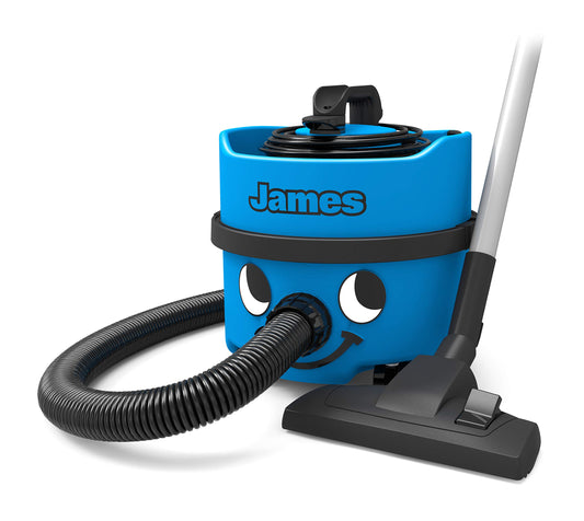 Numatic JVP180-11 grīdas putekļsūcējs - 620W, 72dB, zils, efektīvs un kluss tīrīšanai.