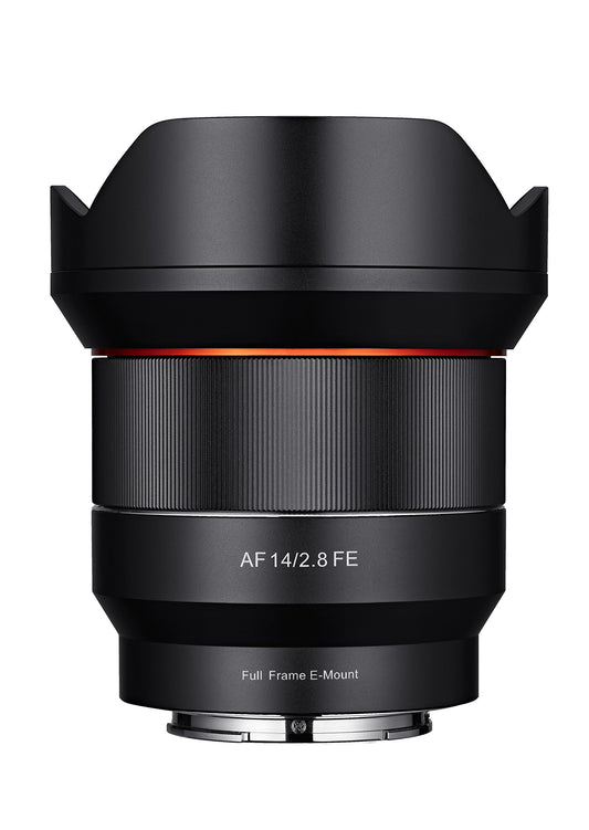 Samyang syio14af-e 14 mm f2.8 pilna kadra automātiskās fokusēšanas objektīvs Sony E-mount, melns