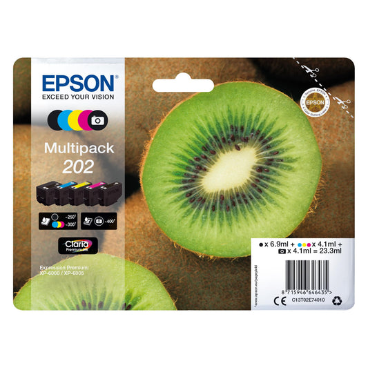 Epson EP64643 Oriģinālā 202 tinte Kivi - Daudzpaka 5 krāsas, saderīga ar XP-6000, XP-6005, XP-6100, XP-6105.