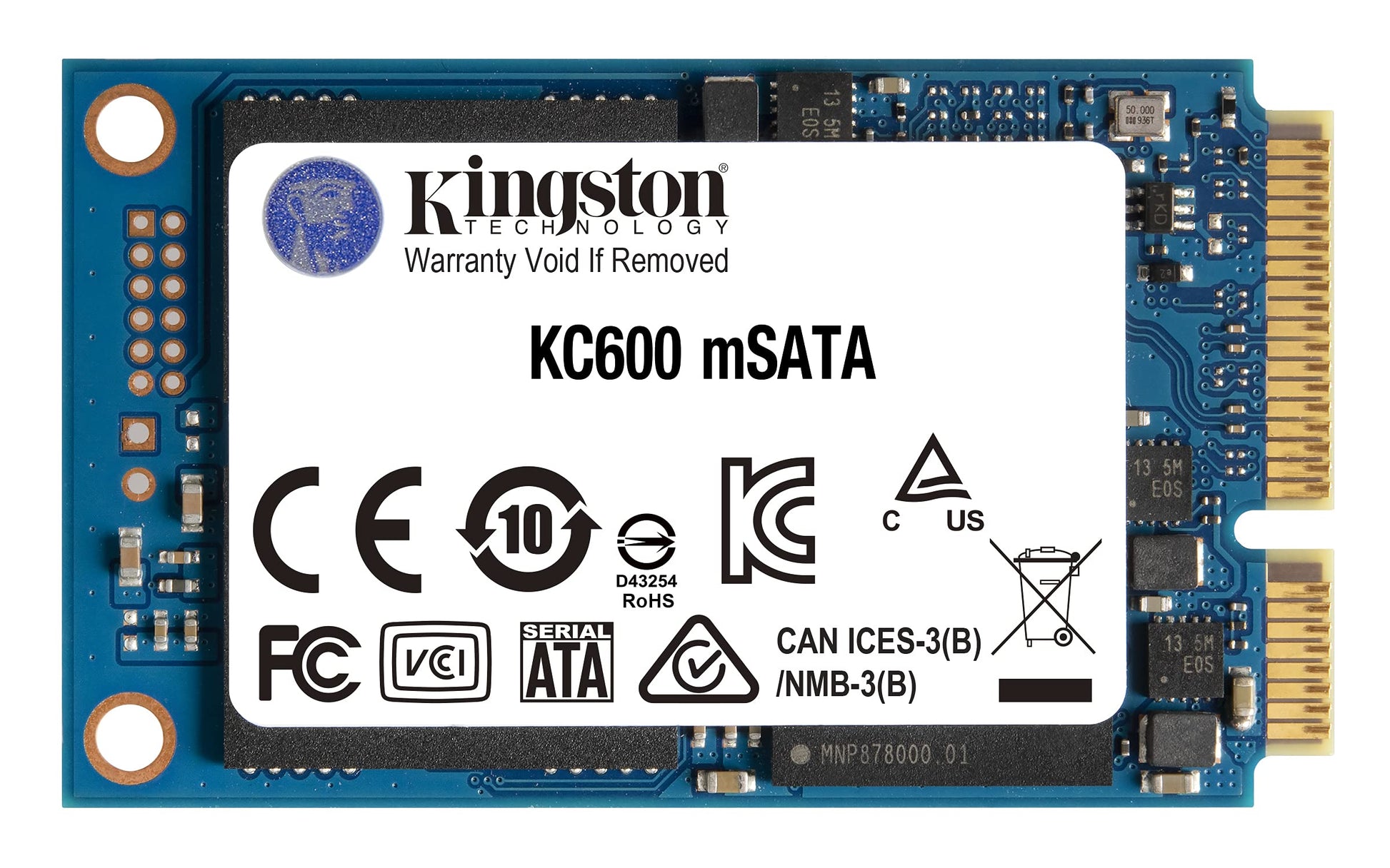 Kingston KC600 SSD 256GB SATA3 mSATA - High-speed storage, compact design, reliable performance for laptops and desktops.