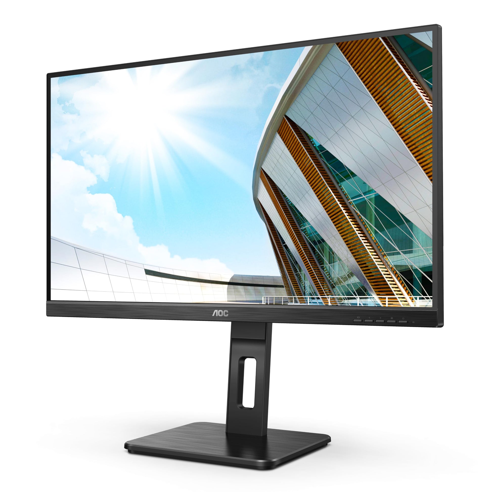 AOC 24P2QM - 24" FHD monitor, height adjustable, 1920x1080, 75 Hz, VGA, DVI, HDMI, DisplayPort, USB hub, black