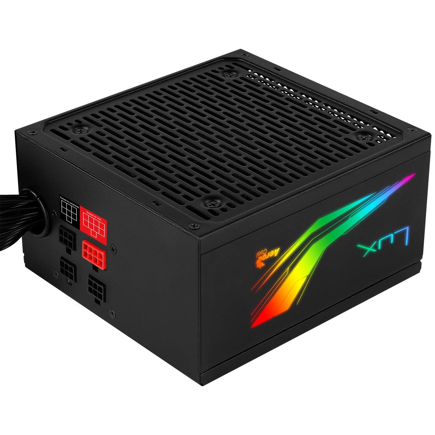 AeroCool LUXRGB1000M - 1000W modular power supply, RGB lighting, 80Plus Gold, 90% efficiency