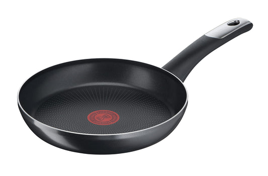 Tefal C38804 cepamā panna - 24 cm, nelīpošs titāna pārklājums, temperatūras indikators, piemērota trauku mazgājamai mašīnai, melna