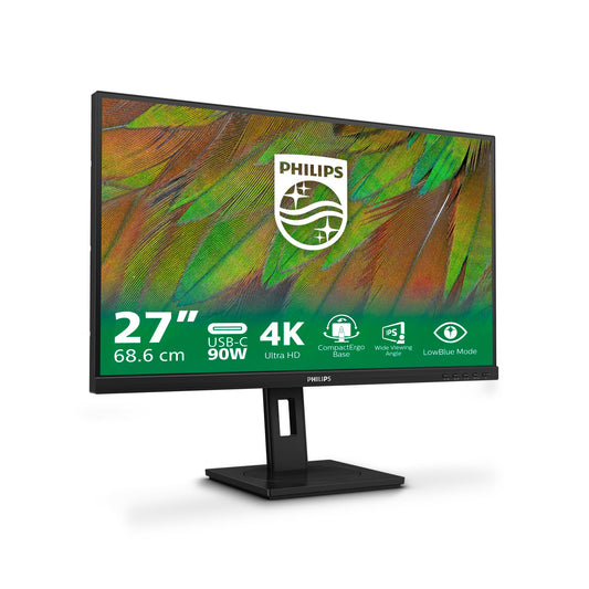 PHILIPS 27B1U3900-27 Ultra HD Monitor - 3840x2160, adjustable height, speakers, Adaptive Sync, USB-C, HDMI, DisplayPort, black