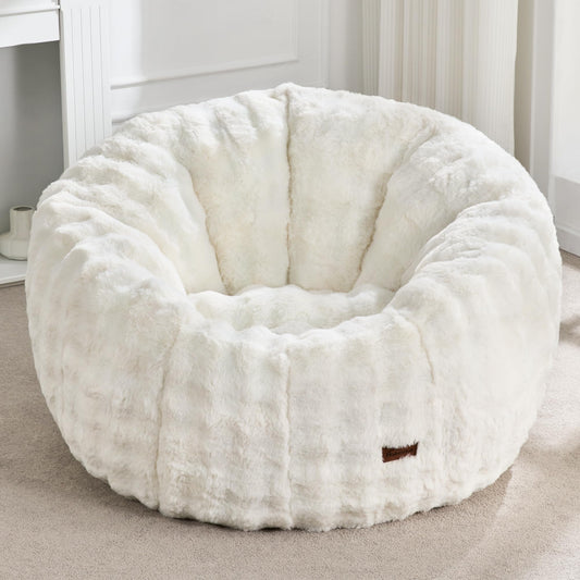 XXL sēžammaiss Hobestluk Donut-Form Sofa Lounge Sessel pieaugušajiem, memory foam, mākslīgās kažokādas pārvalks, ergonomisks, ar rokturiem