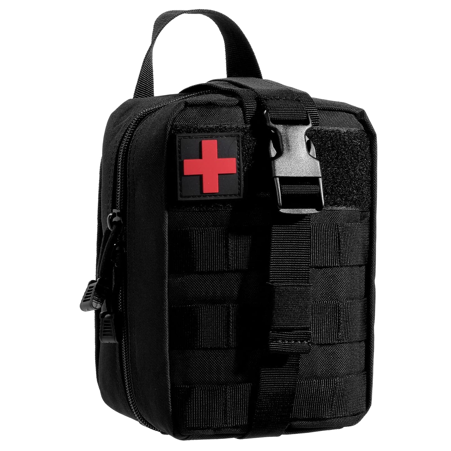 KEESIN taktiskā pirmās palīdzības soma – Molle EMT kompakta medicīnas soma mājai, auto, skolai un kempingam, melna