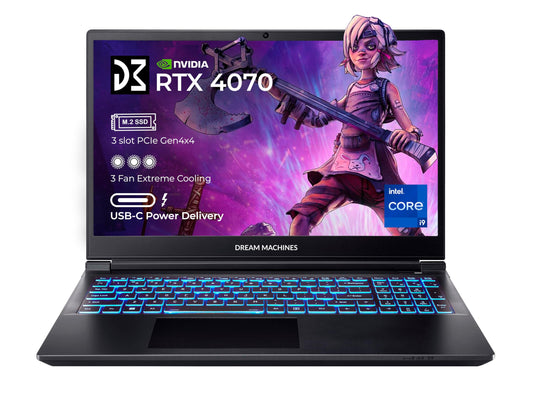 Dream Machines RG4060-16EU41 - i9-14900HX, RTX 4060, 16" FHD+ 144Hz, 1TB SSD, 32GB RAM gaming laptop