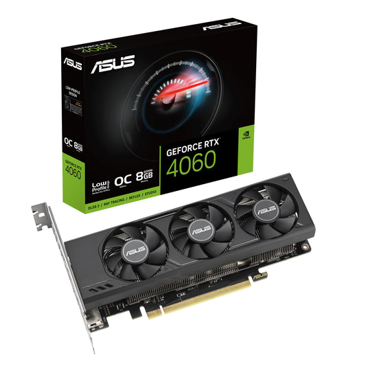 ASUS GeForce RTX 4060 LP BRK OC Edition - 8GB GDDR6, DLSS 3, PCIe 4.0, 2X DisplayPort 1.4a, 2X HDMI 2.1a