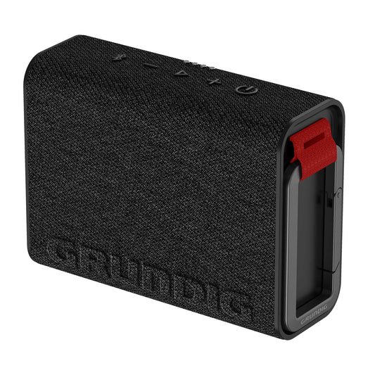 Grundig GBT Jam 2 Melns Bluetooth skaļrunis, 4.3 W RMS, Bluetooth 5.3, līdz 30 m darbības attālums, līdz 30 stundu akumulatora darbības laiks, powerbank un brīvroku funkcija, putekļu un ūdensizturīgs IP67, Melns