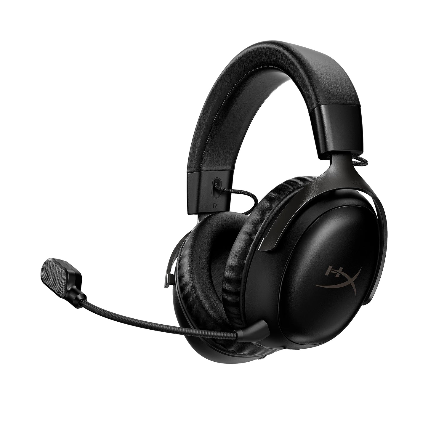 Spēļu austiņas HyperX Cloud III Wireless – virs auss ar mikrofonu, 120h akumulators, 2.4GHz bezvadu savienojums, DTS Headphone:X, 53mm skaļruņi, PC, PS5, PS4, Nintendo Switch, melnas