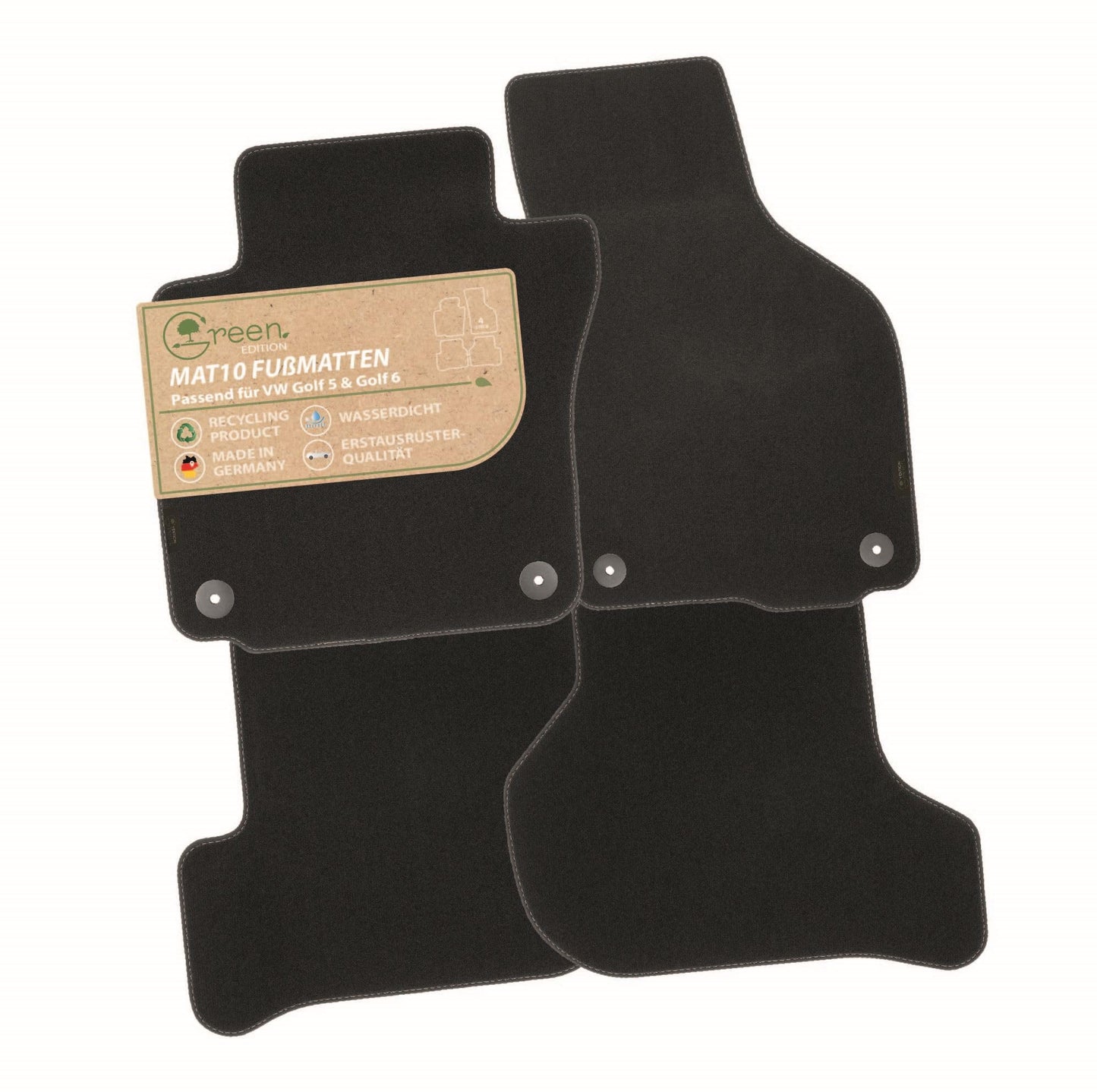 Paklājiņi Peugeot 5008 II no 2016. gada, precīzi pielāgoti, neslīdoši, papēža aizsargi no pastiprināta gumijas, stiprinājuma pogas