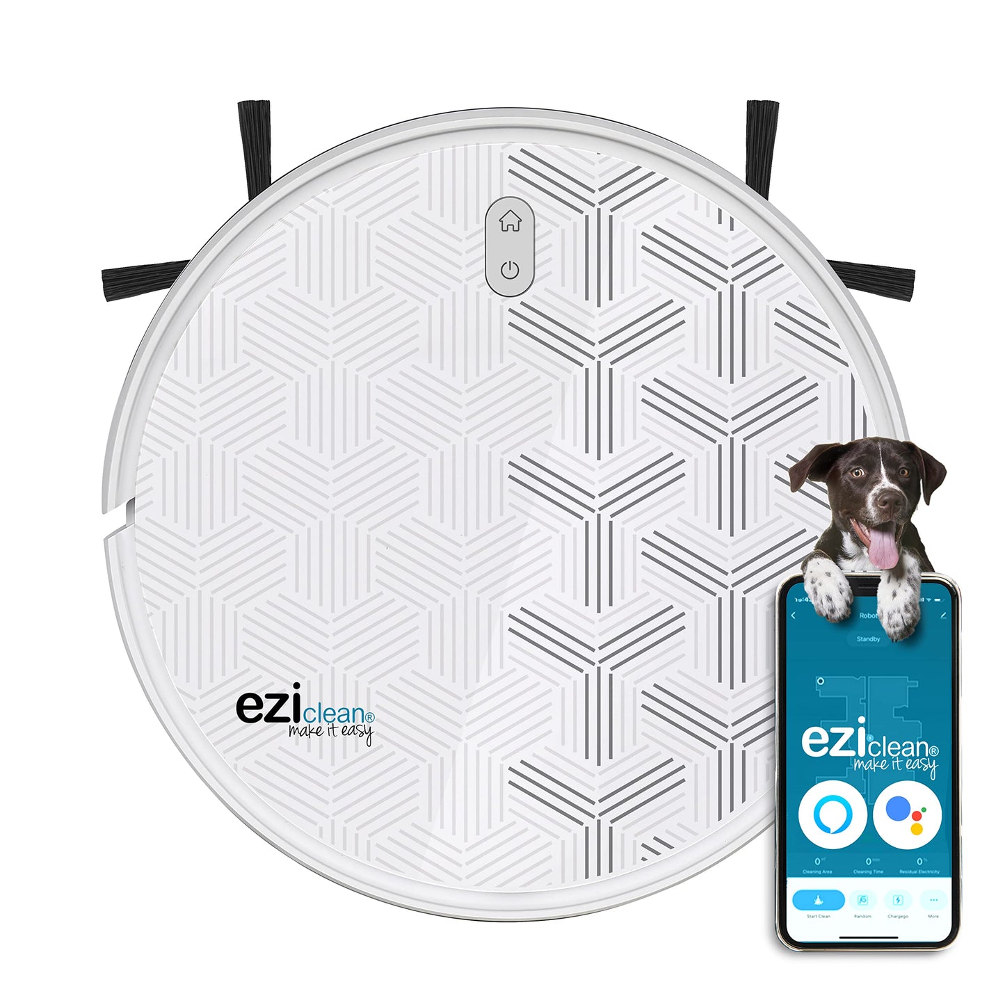 EZICLEAN® Xpert Animal S200 - Smart robotic vacuum, pet hair removal, powerful suction, and self-charging features.