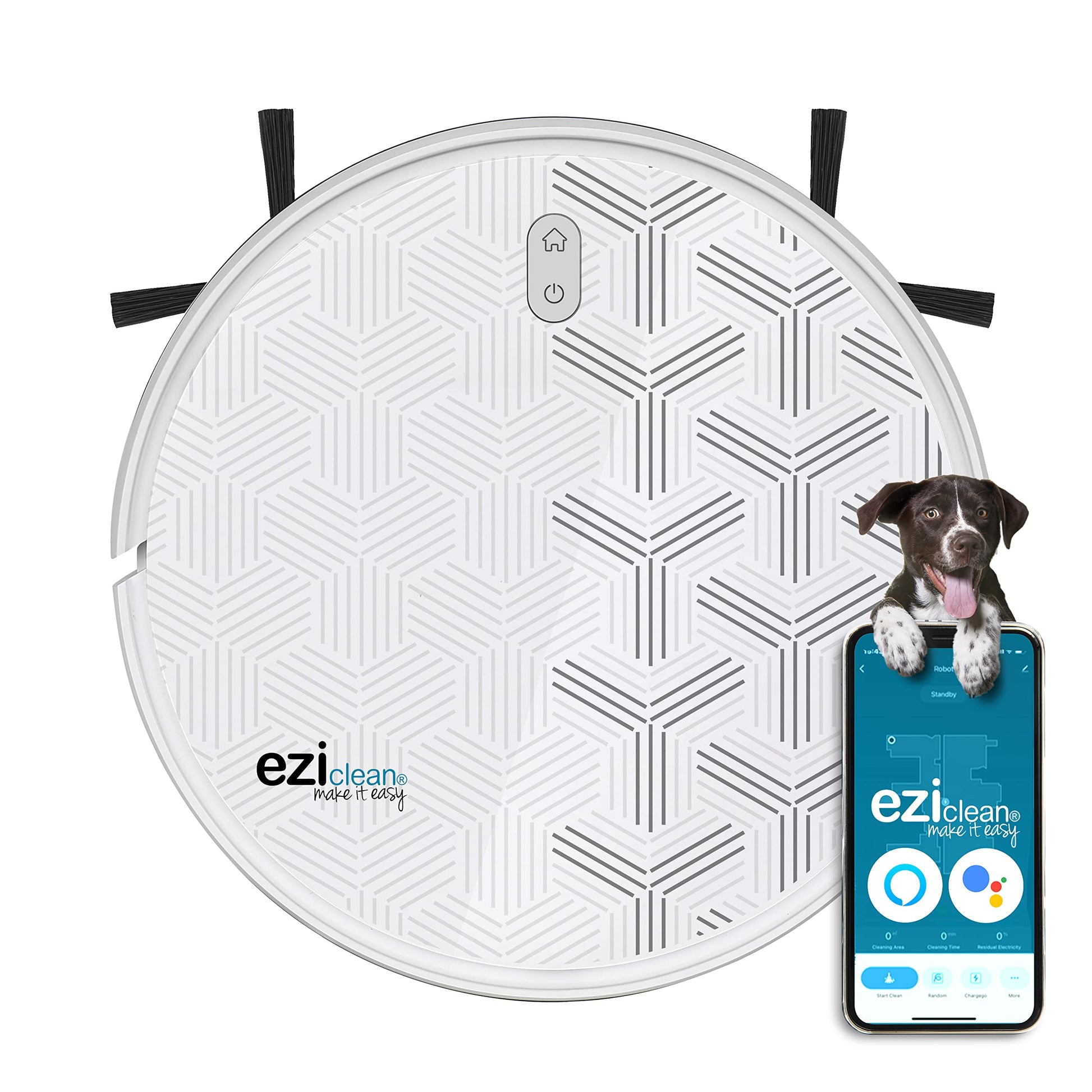 EZICLEAN® Xpert Animal S200 - Smart robotic vacuum, pet hair removal, powerful suction, and self-charging features.
