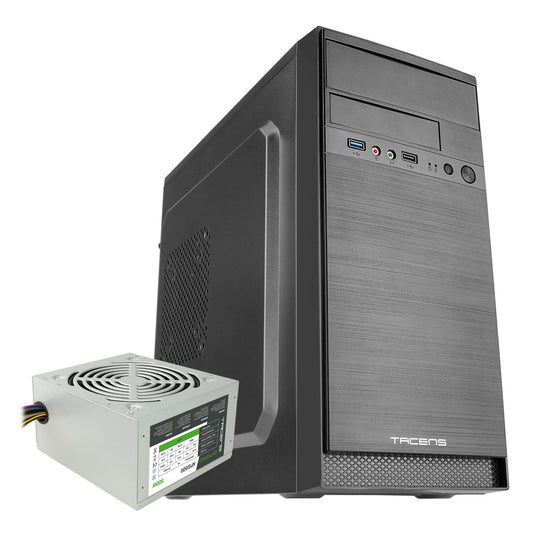 Tacens Anima AC4 500 Micro ATX Case - Includes 500W Power Supply, compact design, efficient cooling, and stylish finish.