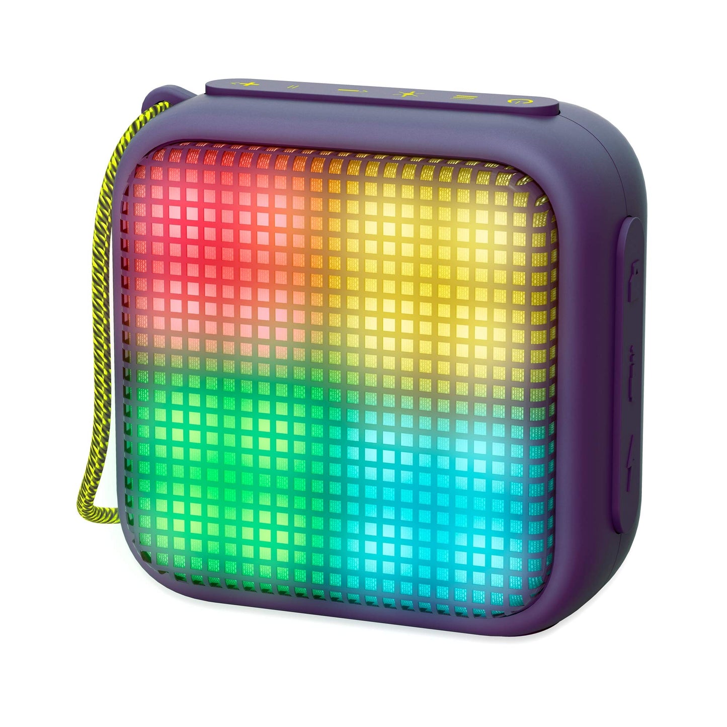 Enerģijas Beat Box 2+ Lightcube Amethysts - Pārnēsājamais skaļrunis (Beat Lights, TWS, Bluetooth v4.2, 5 W, microSD MP3, FM radio)