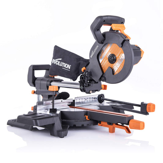 Evolution bīdāmā kapu un leņķzāģis R210SMS-300+ - 1500 W, 300 mm slīdošā funkcionalitāte, Ø 210 mm HM TCT zāģa asmens
