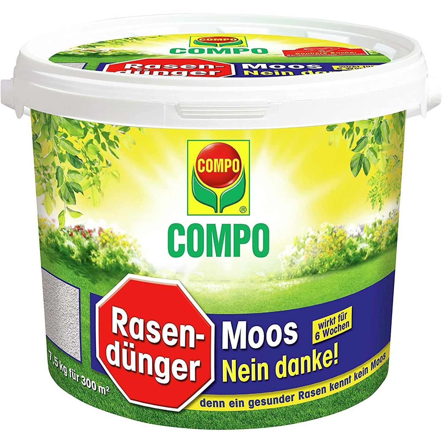 Mēslojums zālienam COMPO Moos-Nein danke! 7,5 kg, iedarbība 6 nedēļas, līdz 300 m²