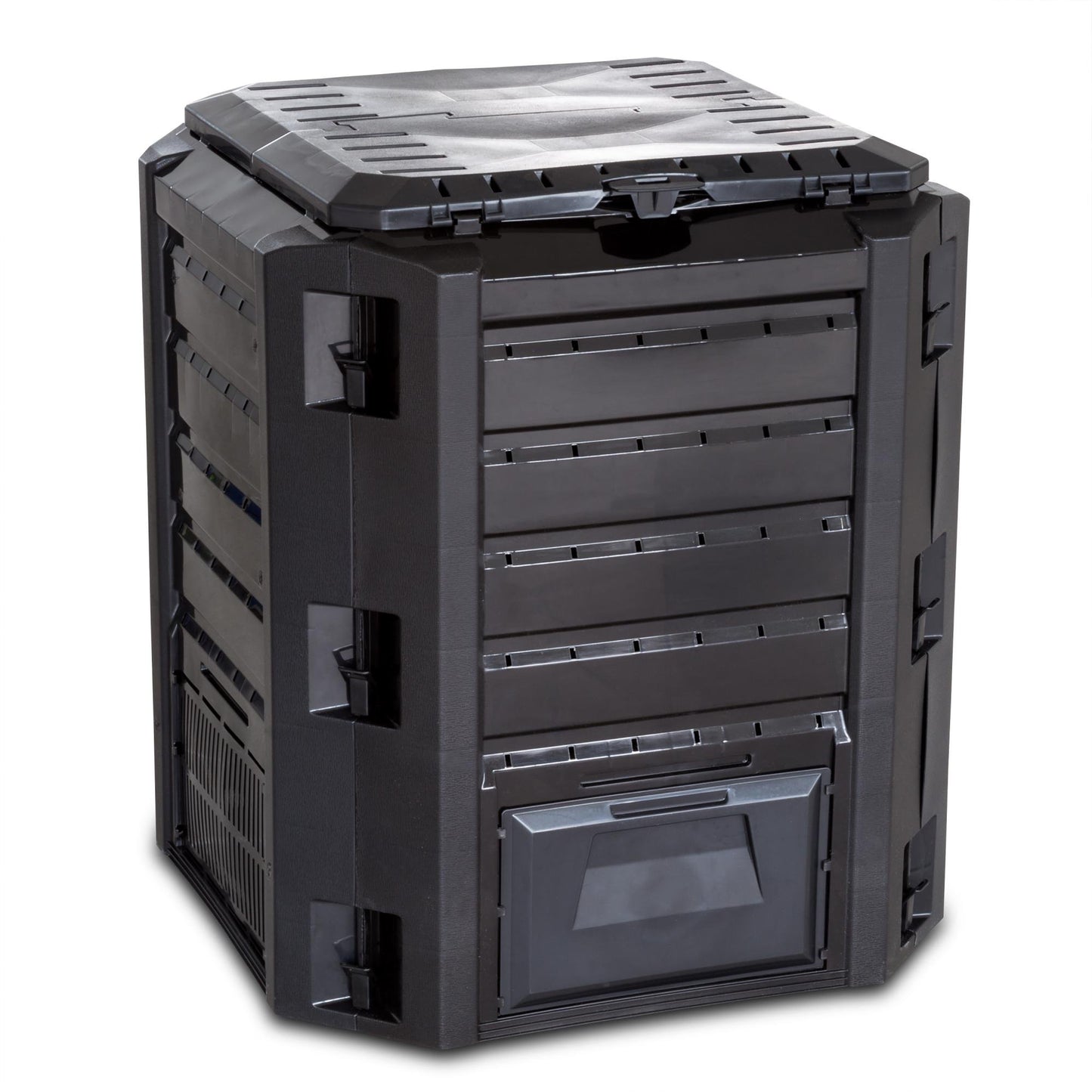 Ātrais kompostētājs 380 Ltr, dārza kompostētājs, melns, termokompostētājs
