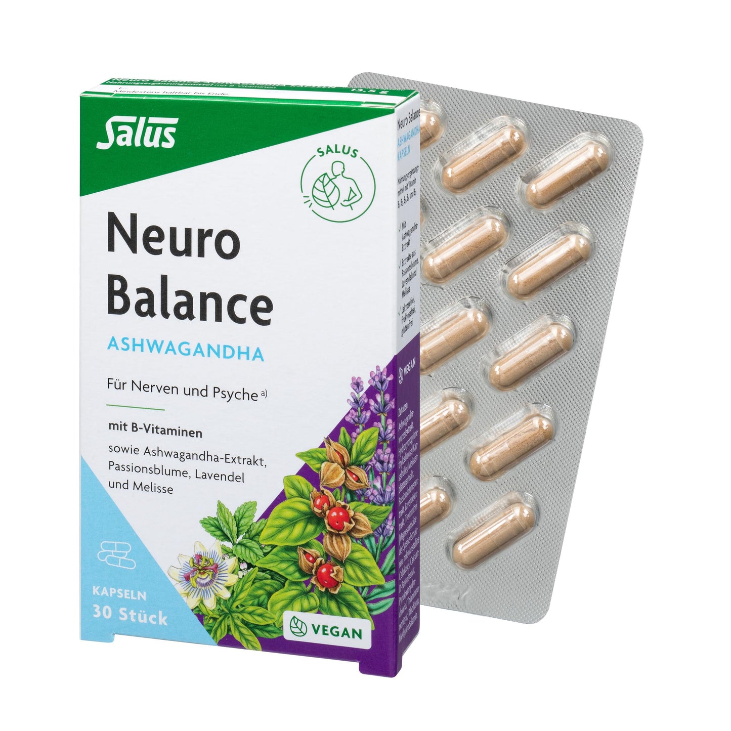 Salus Neuro Balance ašvagandas kapsulas, 30 kapsulas