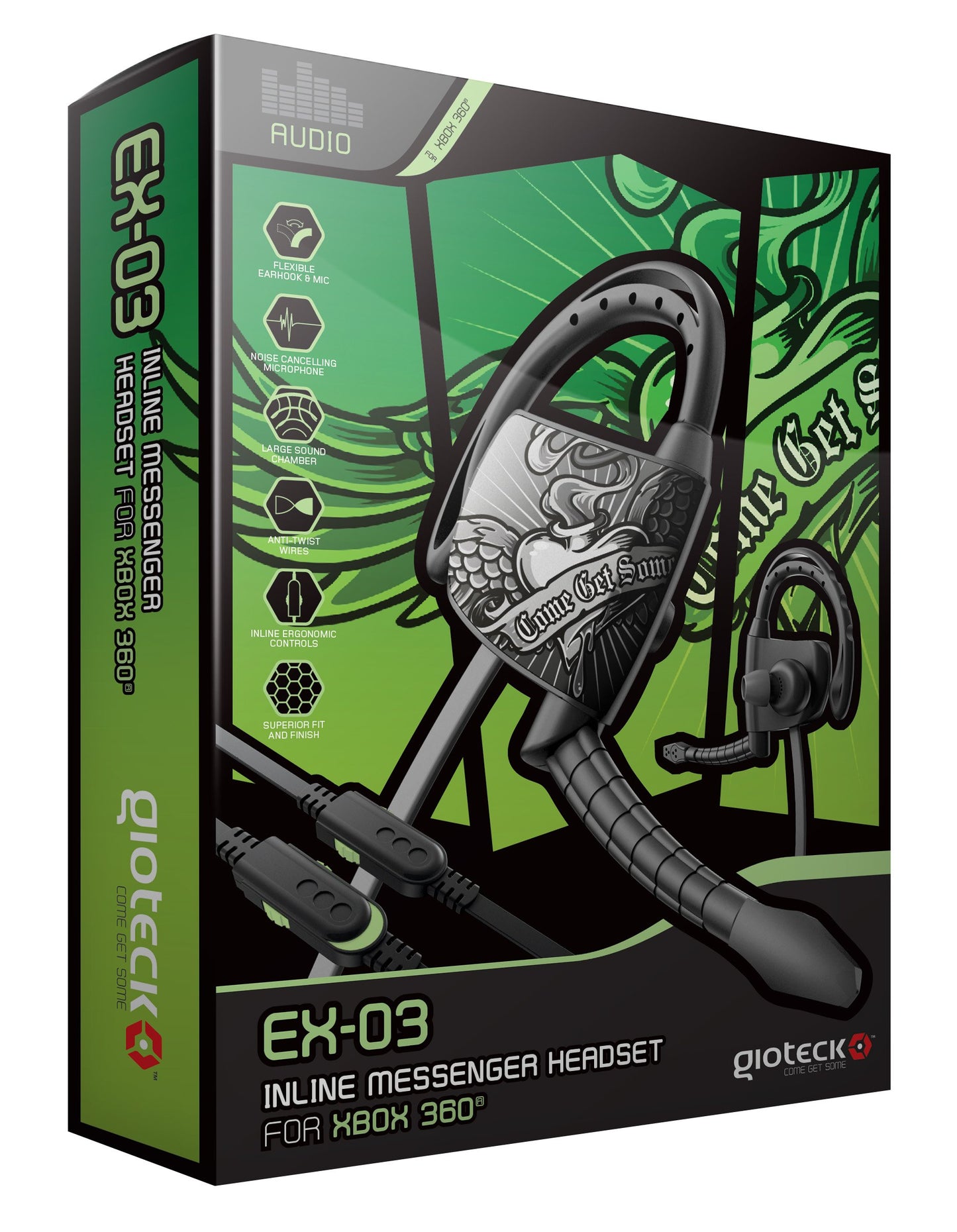 Xbox 360 austiņas ar vadu Gioteck EX-03 STREET KING