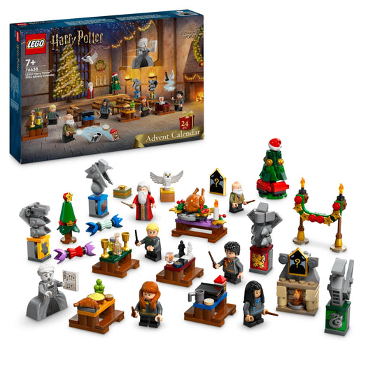 LEGO Harija Potera adventes kalendārs 2024 - 7 minifigūras, 16 mini modeļi, Ziemassvētku dāvana bērniem 76438