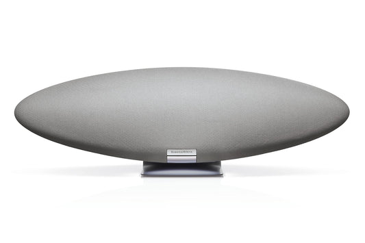 Bowers & Wilkins Zeppelin, bezvadu HiFi skaļrunis ar iebūvētu Alexa, AirPlay 2, aptX Adaptive Bluetooth, Spotify Connect, Bowers and Wilkins mūzikas lietotne, leģendārā dizainā, pērļu pelēkā krāsā