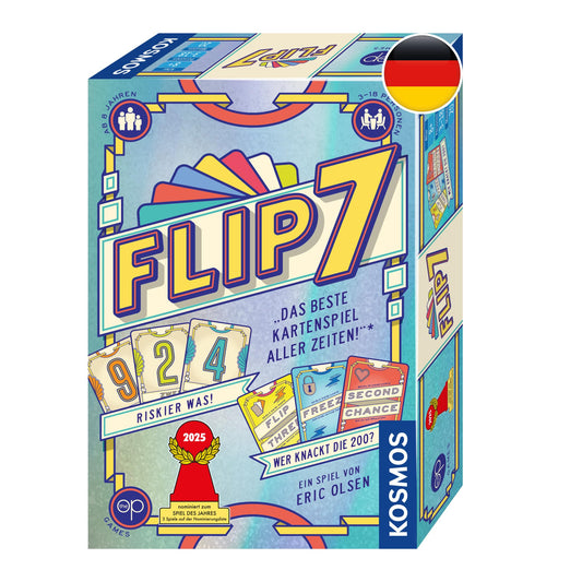 Kartes spēle Kosmos Flip 7, ātra un vienkārša Blackjack tipa spēle
