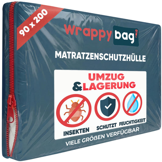 Wrappybag matrača pārvalks necaurspīdīgs - matrača soma pārvākšanās 90x200