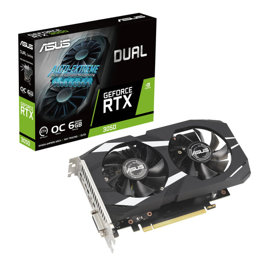 ASUS GeForce RTX 3050 LP BRK OC Edition - 6GB GDDR6, IP5X dustproof, dual ball bearing, PCIe 4.0, DLSS 3, HDMI 2.1