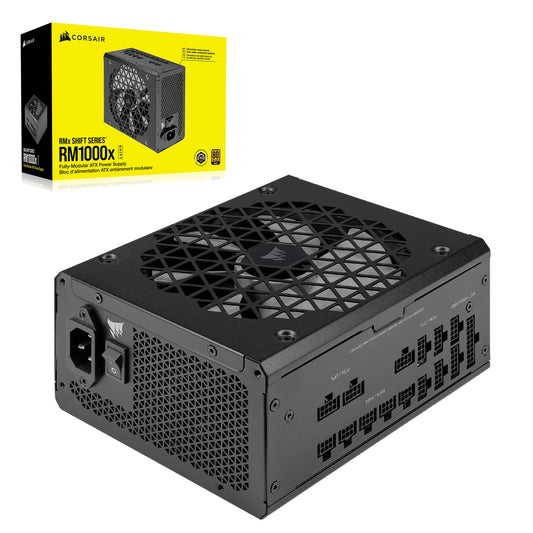 Corsair RM850x Shift - pilnībā modulārs ATX barošanas bloks ar modulāru sānu saskarni.