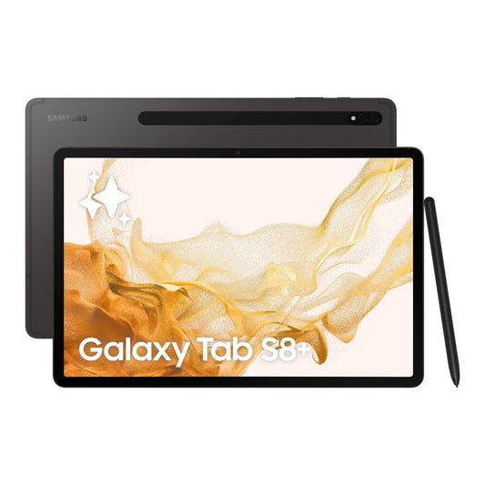 Samsung Galaxy Tab S8+, 12,4 collas, 128 GB iekšējā atmiņa, 8 GB RAM, Wi-Fi, Android planšetdators ar S Pen, Grafīts, iekļaujot 36 mēnešu ražotāja garantiju [Ekskluzīvi Amazon]