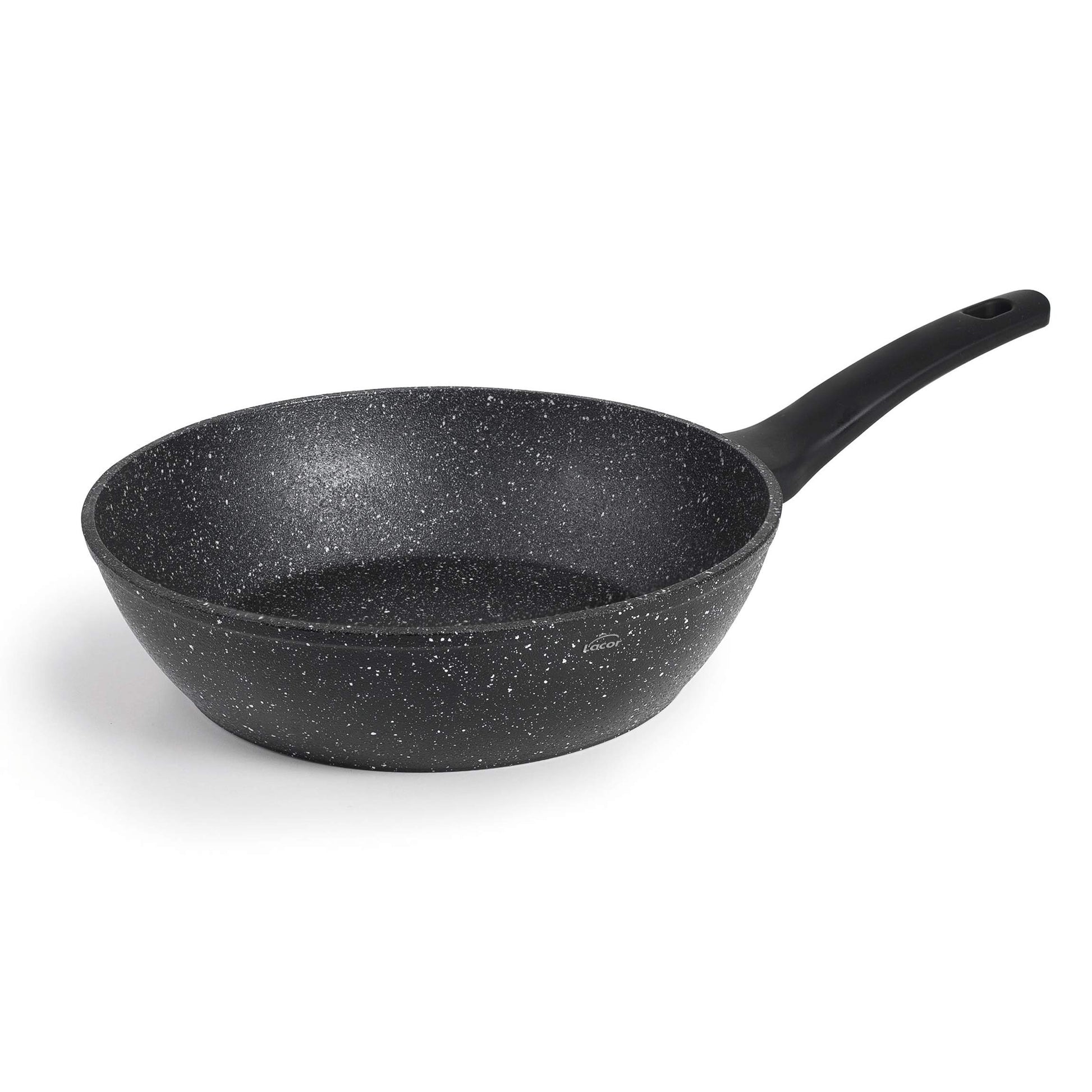 LACOR 26834 - 24 cm non-stick frying pan, forged aluminum, suitable for all stove types, eco-friendly, PFOA-free, black