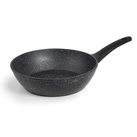 LACOR 26834 - 24 cm non-stick frying pan, forged aluminum, suitable for all stove types, eco-friendly, PFOA-free, black